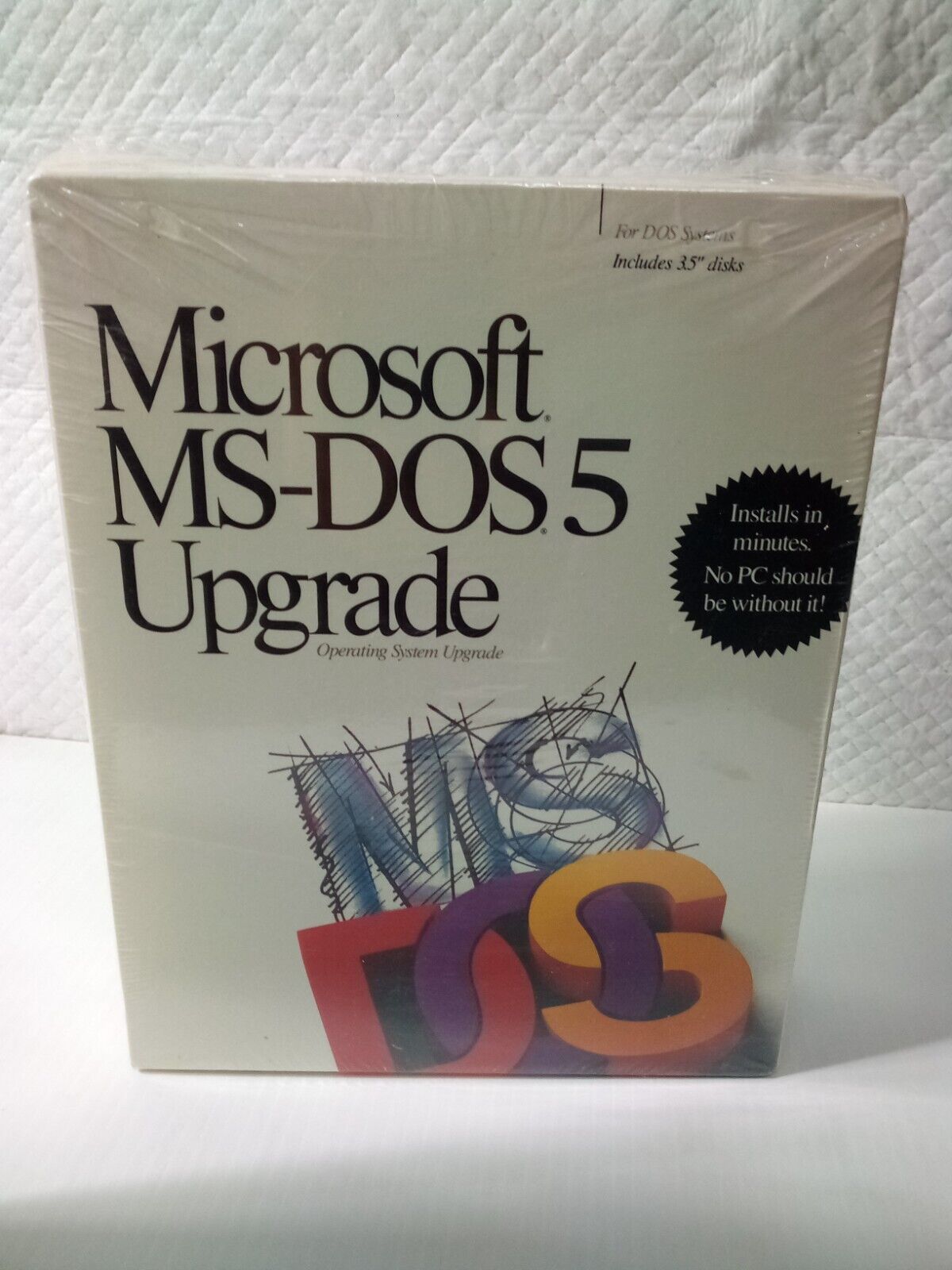Vintage Microsoft MS-DOS 5 Upgrade 3.5\