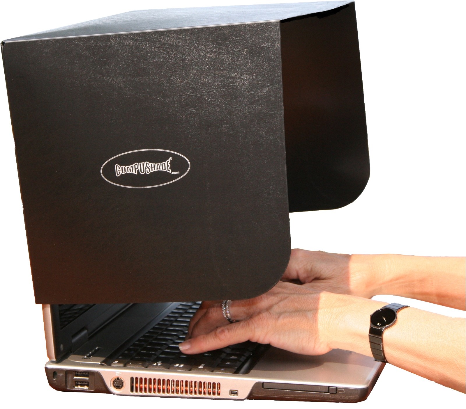 Original Compushade Laptop Sun Shade - Reduce Computer Screen Glare, Add Privacy