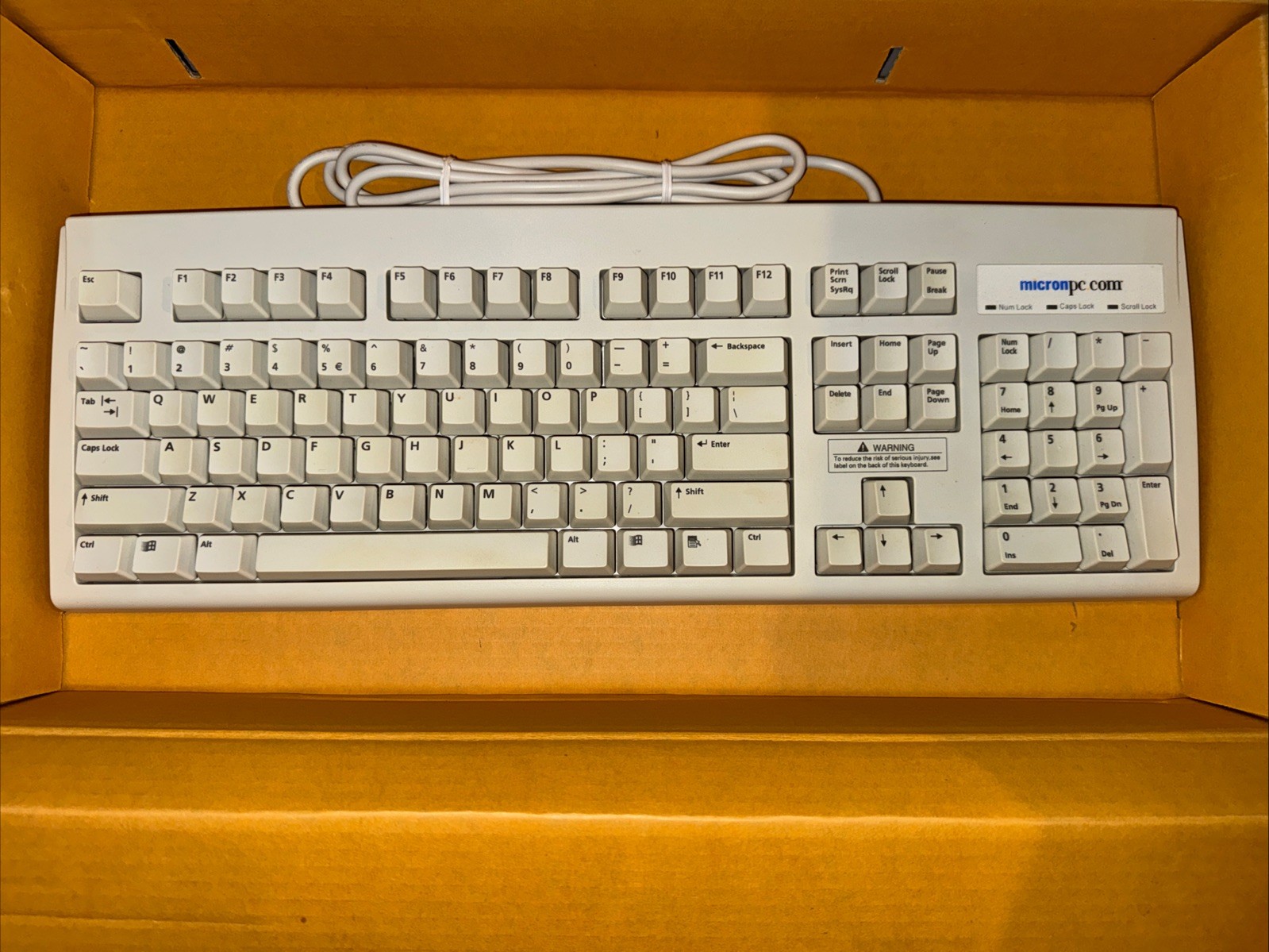 Retro Vintage Micron PC 5121 Windows Wired PS2 Keyboard New Old Stock