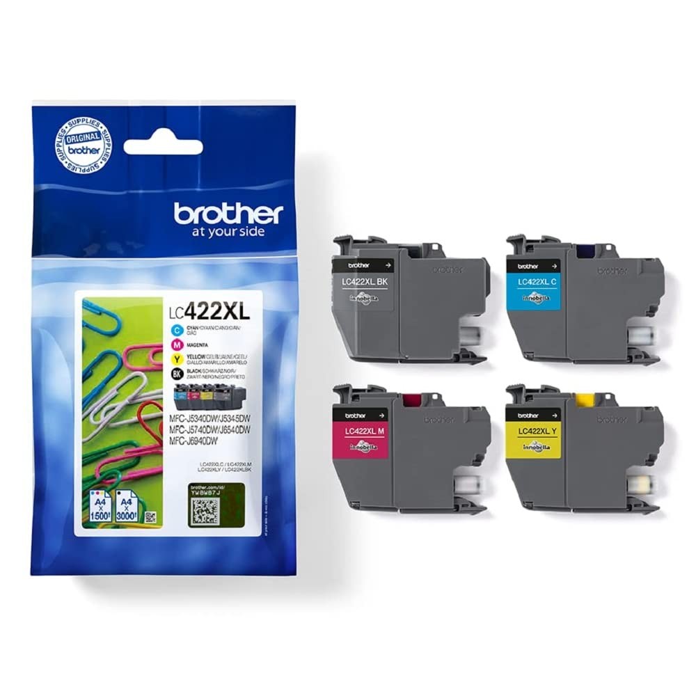 Brother Original LC-422XLVAL Ink Cartridges Value Pack for Brother MFC-J5340DW,