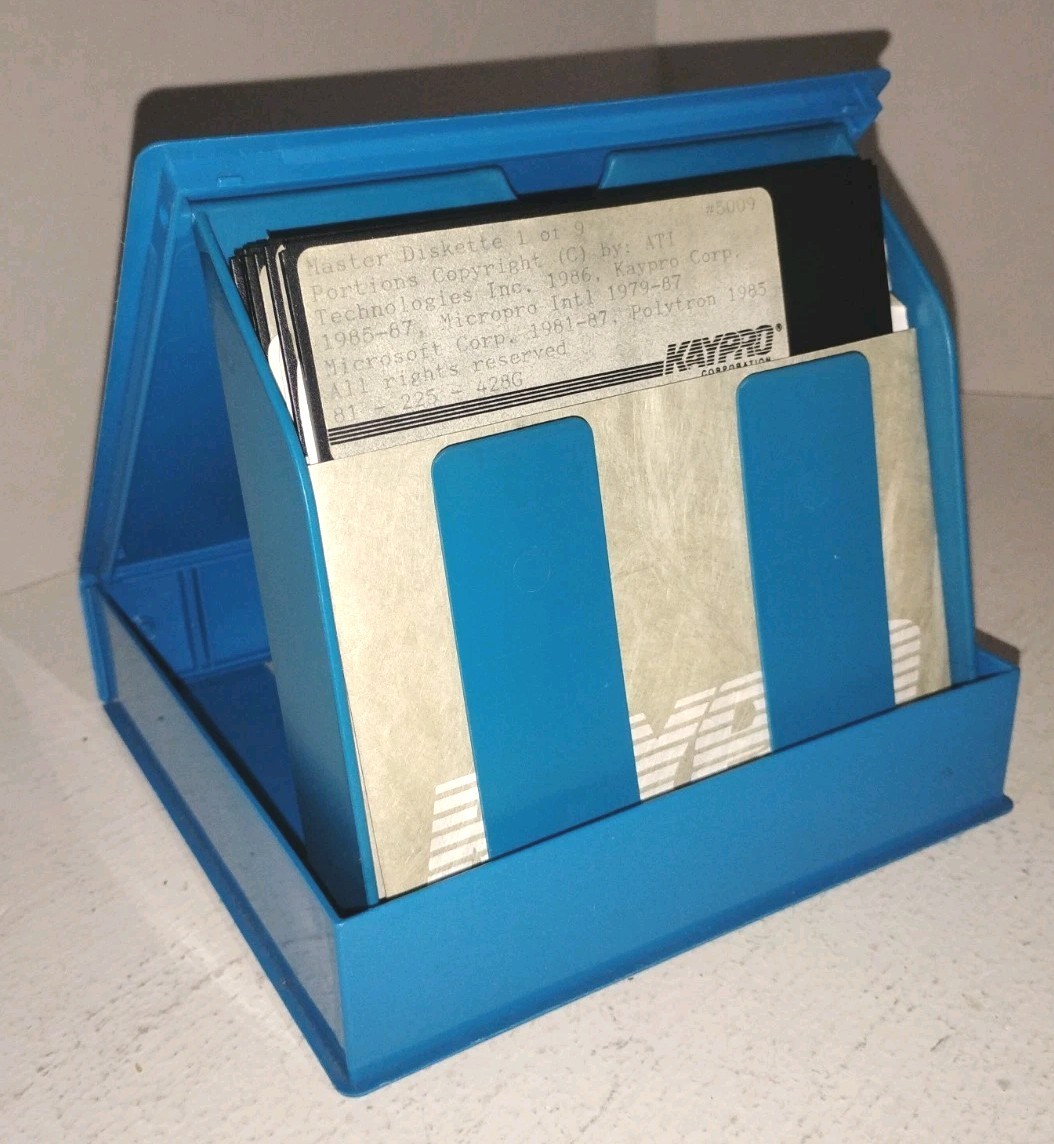 Complete Kaypro Master Disk Set 1–9 w/ Kaypro Binder & Sleeves – Untested