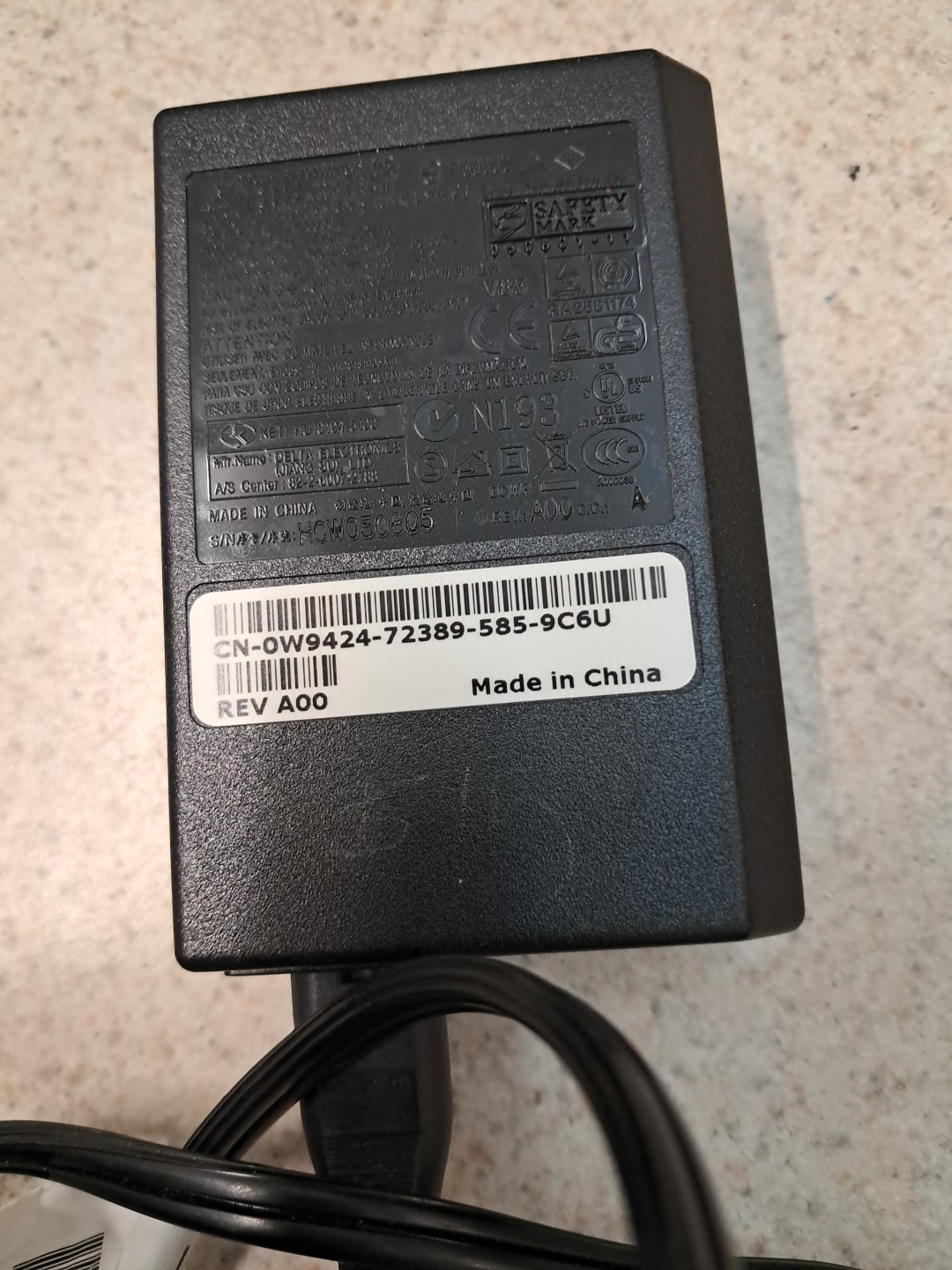 #B)W9424 Genuine DELL Printer Power Cord Printer 922 924 A940 A960 944 EADP-25AB