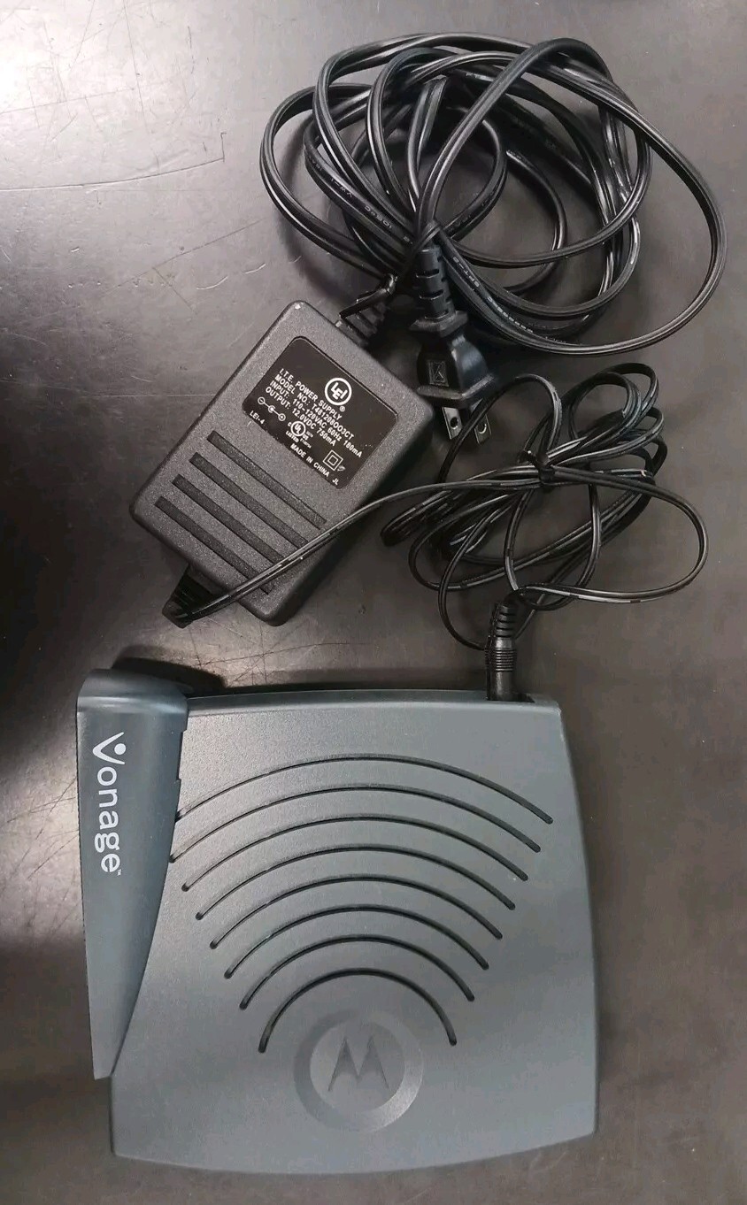 Motorola Broadband Voice Gateway Model VT2142-VD Vonage VoIP Phone Adapter Kit
