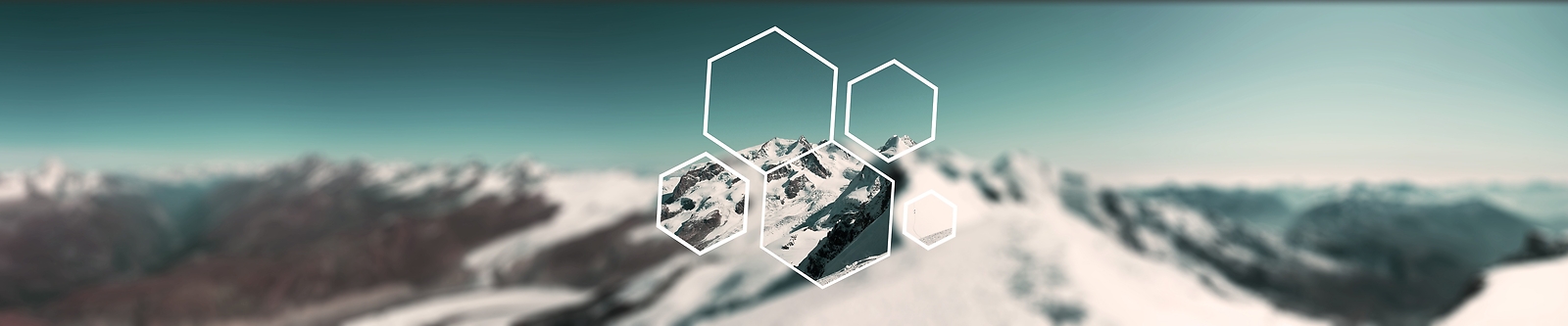 Landscape multiple display hexagon blurred triple screen Custom Gaming Mat Desk