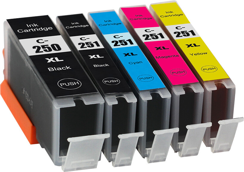 PGI-250XL CLI-251XL Printer Ink Cartridges for use in Canon MG5420 MG5422 MG5520