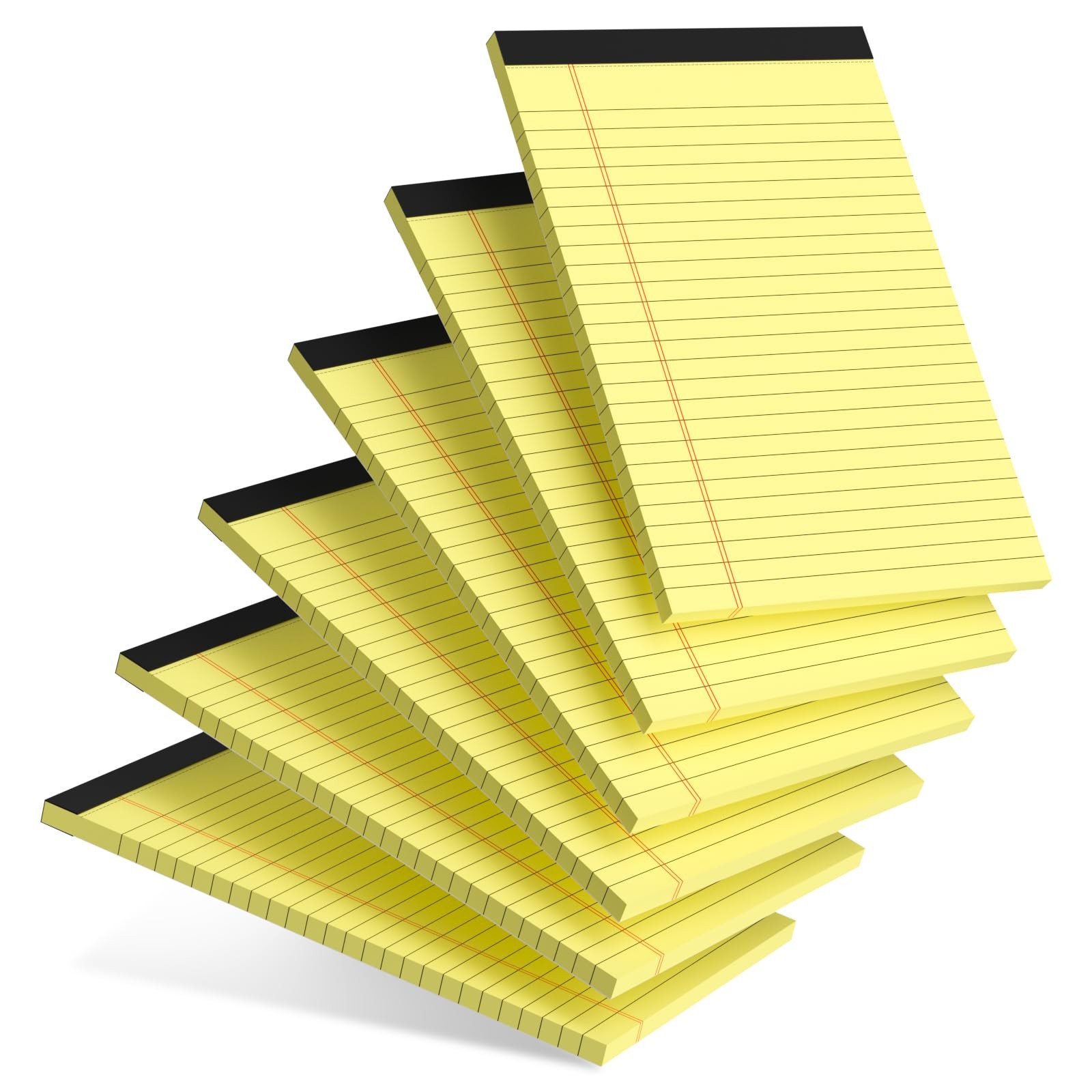 AILZFEI 6pcs Small Note Pad 5x8 College Ruled Legal Pads inch, Yellow 