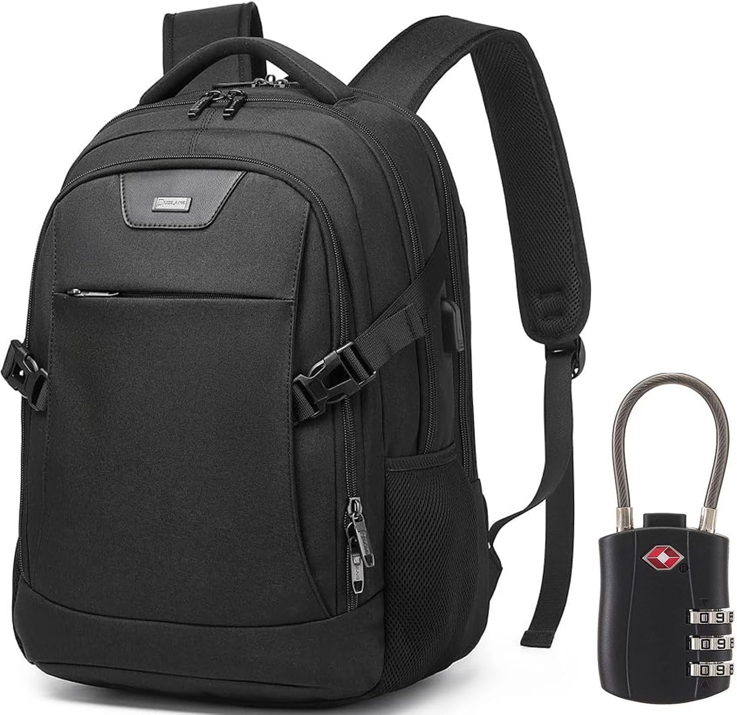 Anti-Theft Laptop Backpack, Black, 15.6-14-13 Inch Laptop Sleeve, USB Charging P