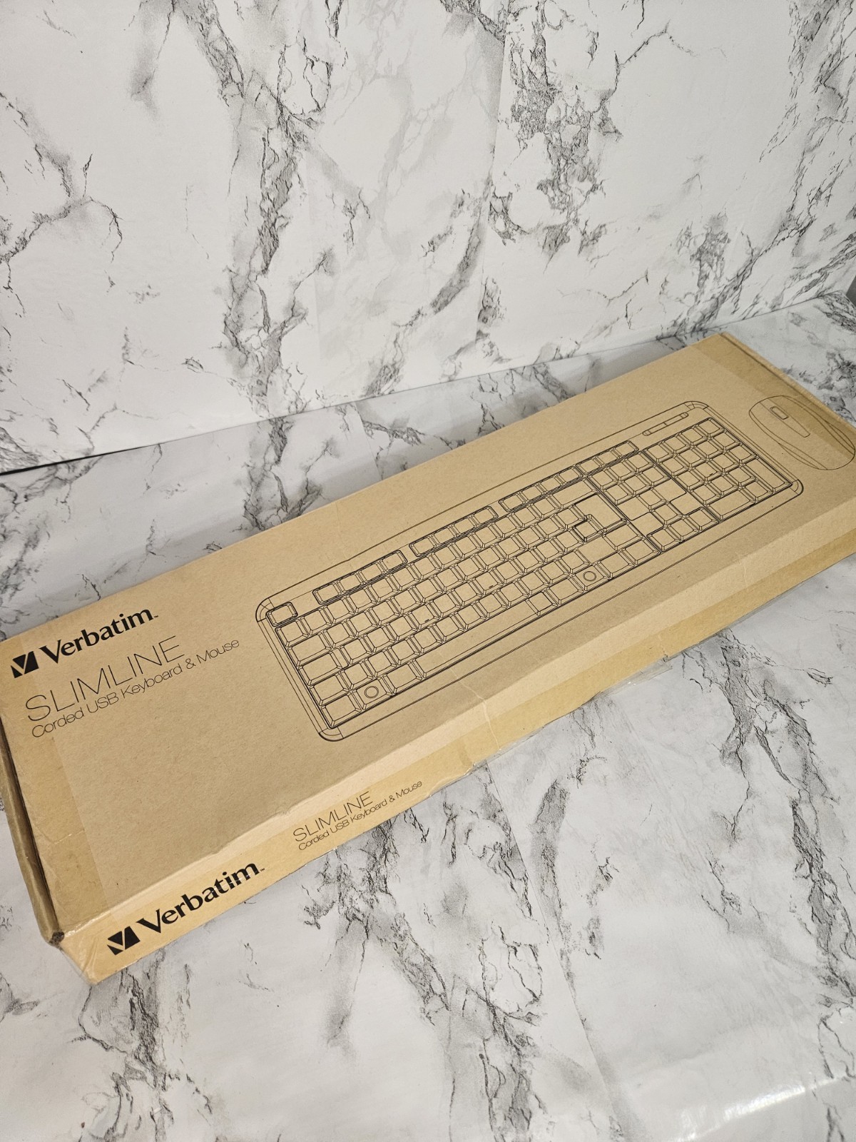  Verbatim 70249 Slimline Corded USB Keyboard & Mouse Set