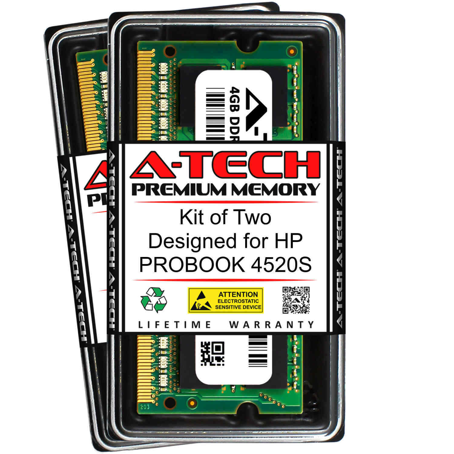 8GB 2x 4GB PC3-10600 HP ProBook 4520s Memory RAM