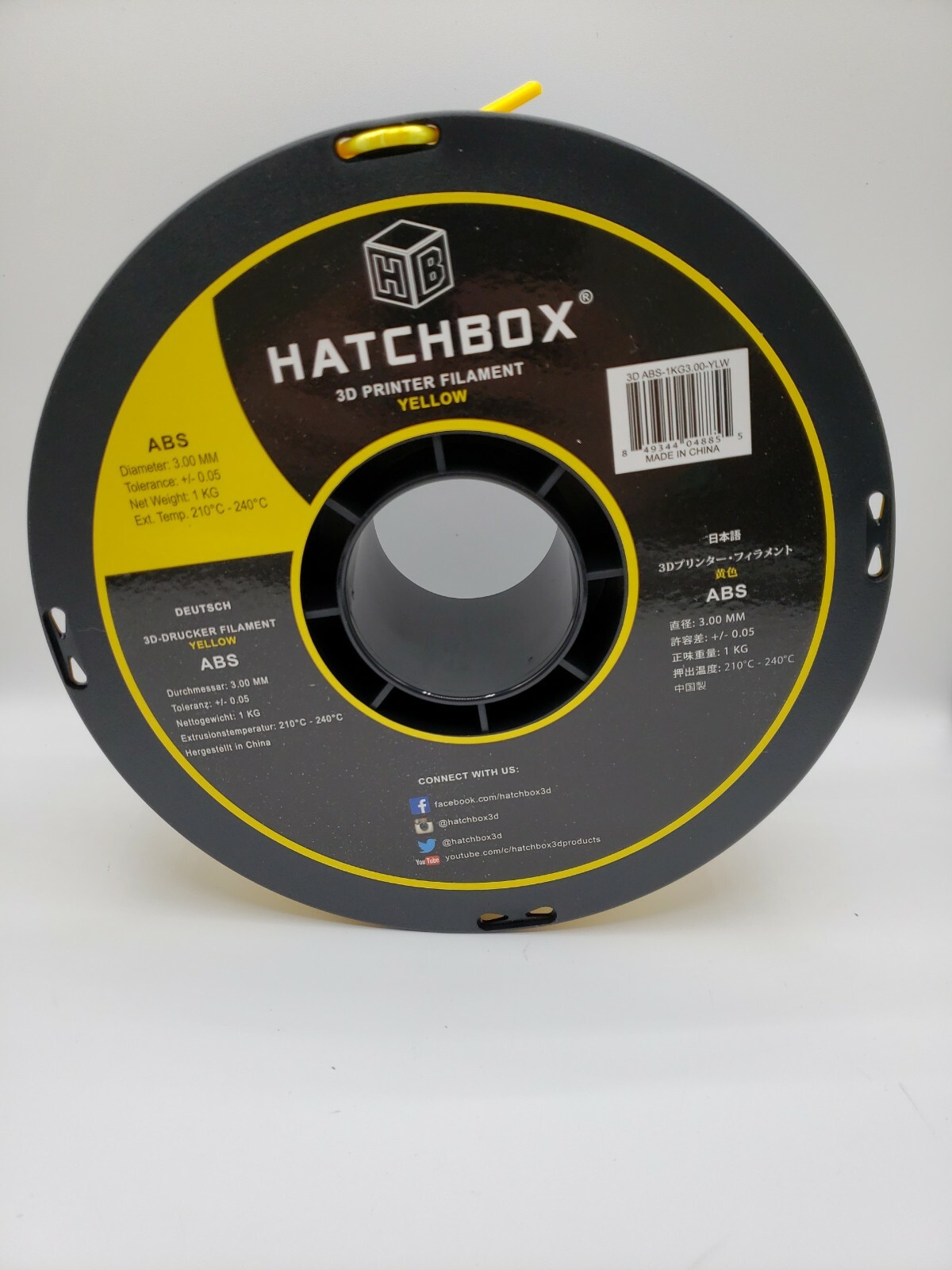 Yellow Hatchbox ABS 3.0mm — 1kg