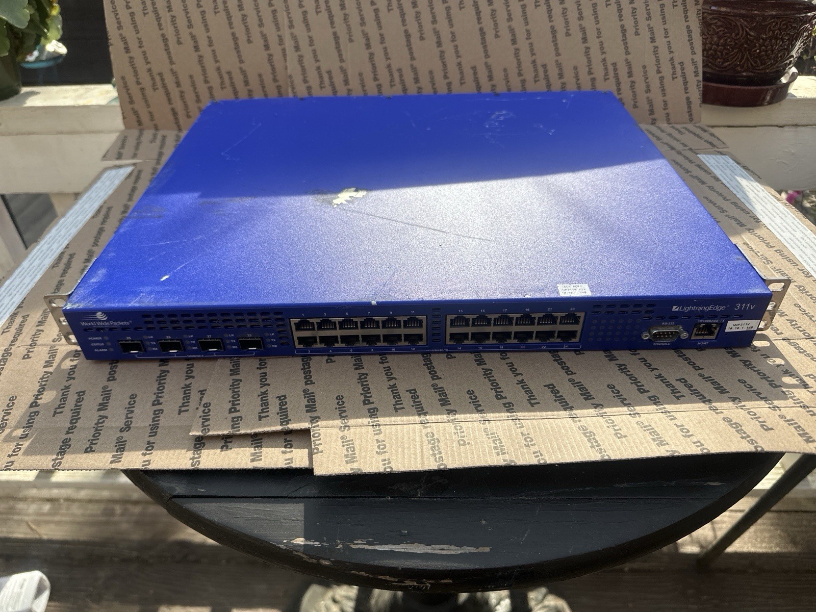 World Wide Packets LightningEdge 311v LEAC-0311VB 24-Port Switch -48V DC