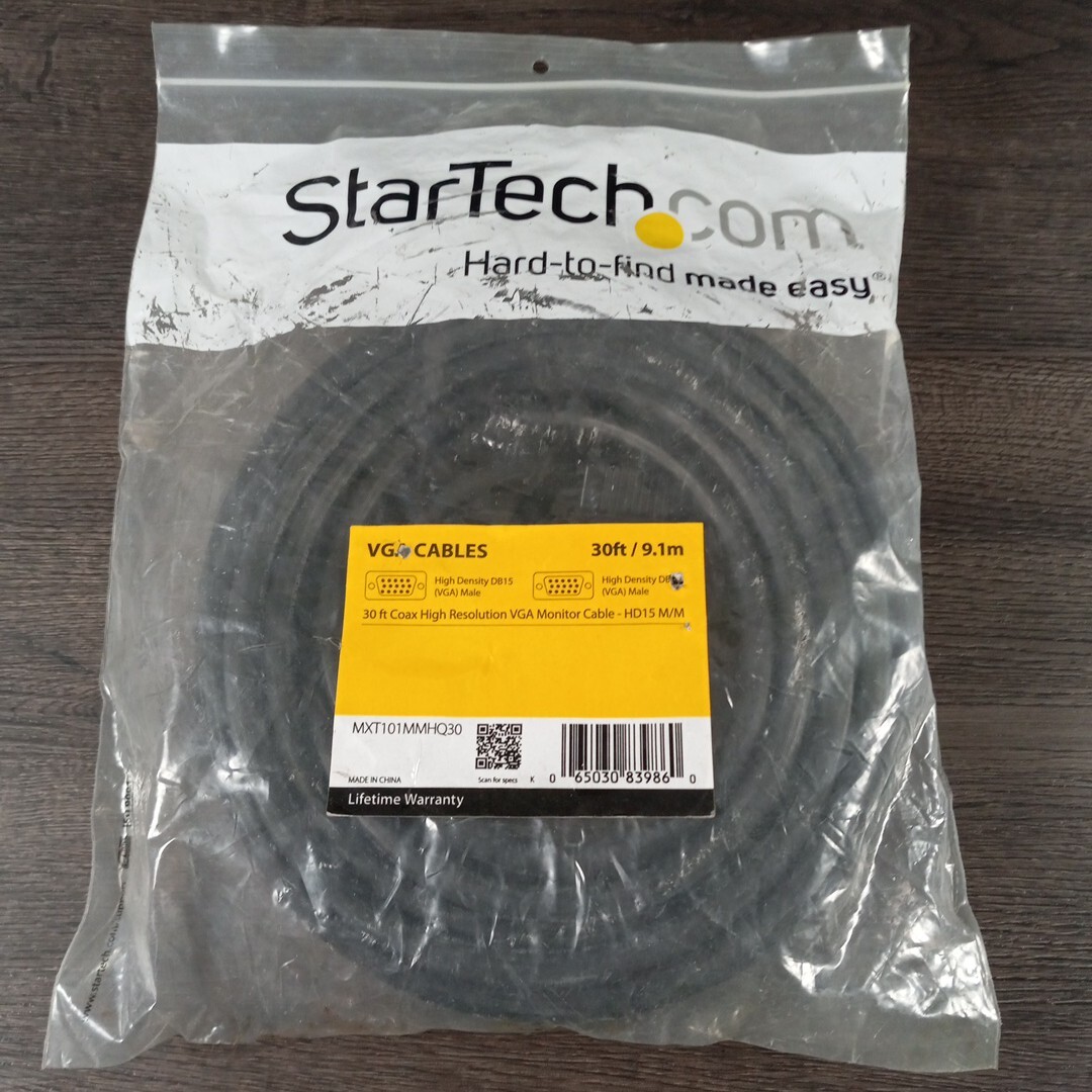 StarTech 30ft/9.1M Coax High Resolution/Density VGA Monitor Cable HD15