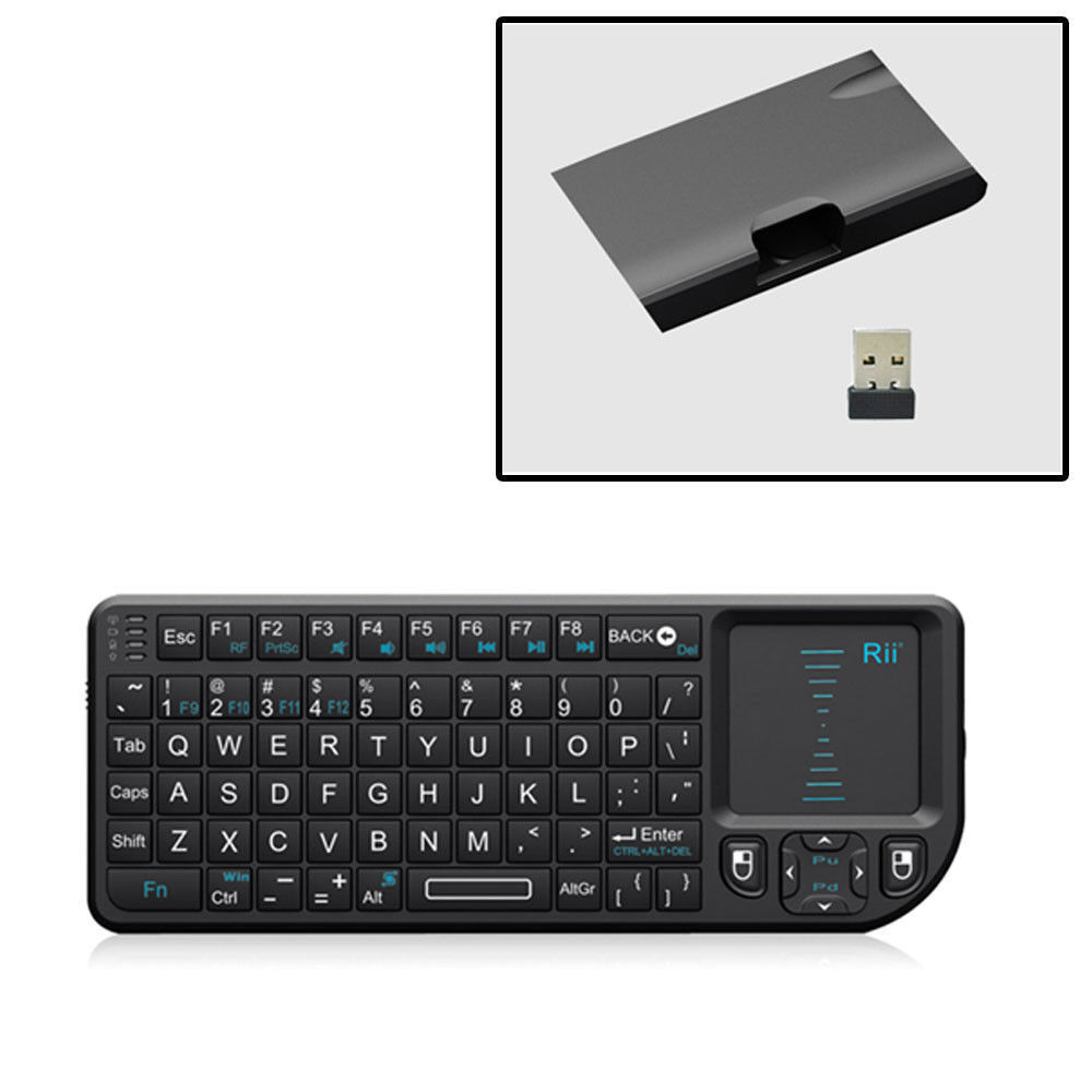 Rii Mini X1 2.4G Mini Wireless Keyboard Touchpad for PC Smart TV Android TV Box
