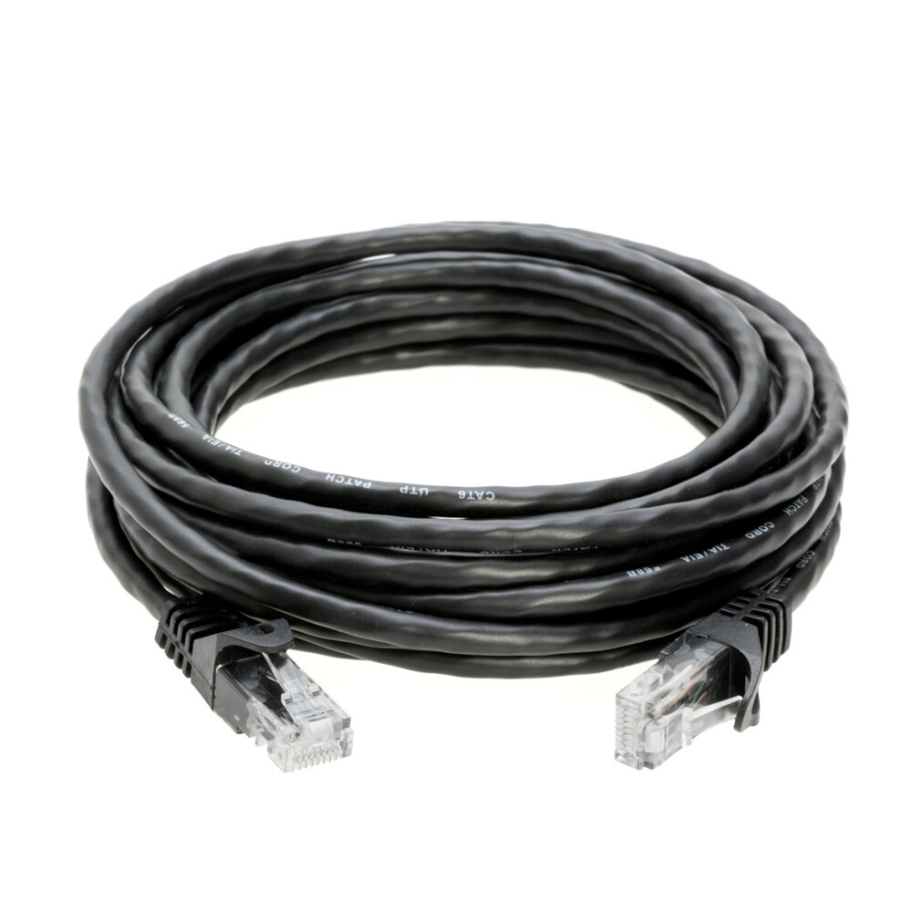 CAT6 Ethernet Patch Cord RJ45 LAN Network Cable Black 25FT- 200FT Multi-Pack LOT