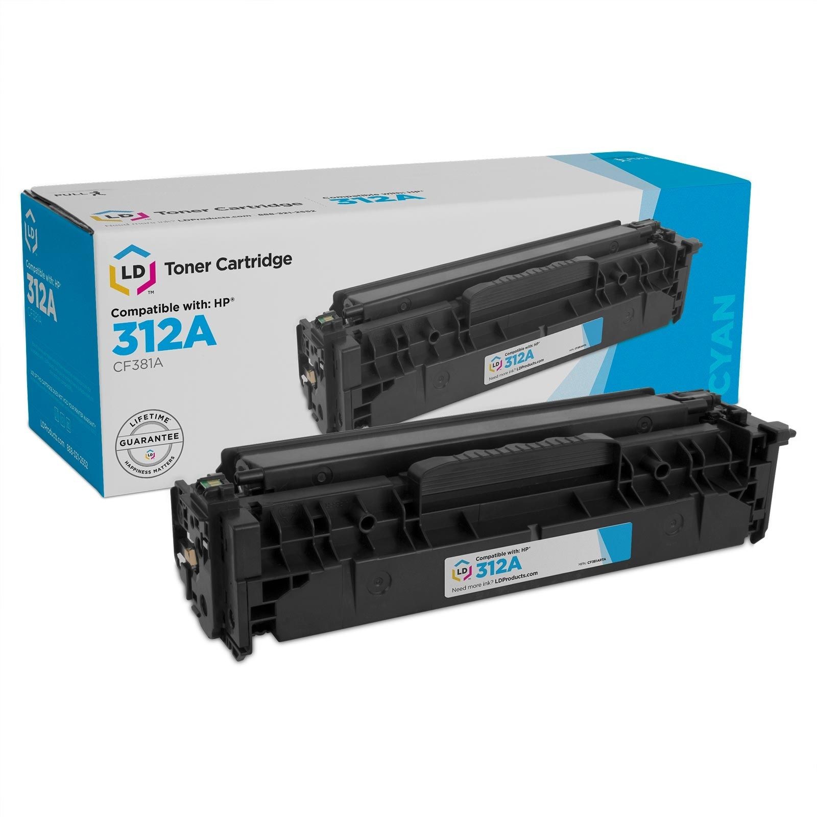 LD Reman 312A CF381A Cyan Toner Cartridge for HP Laserjet M476nw M476dw M476dn