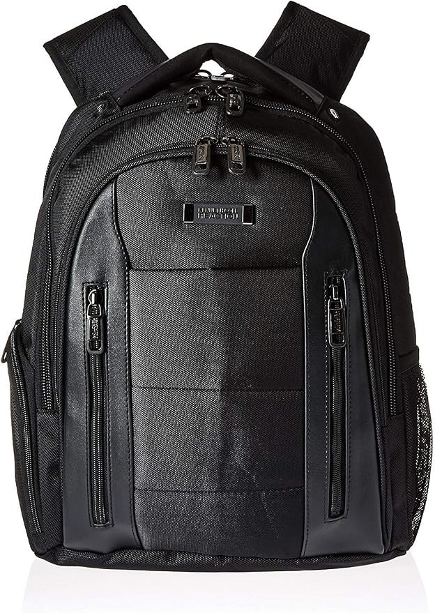 Kenneth Cole Reaction Keystone Backpack Business 17 In Laptop TSA Travel Black