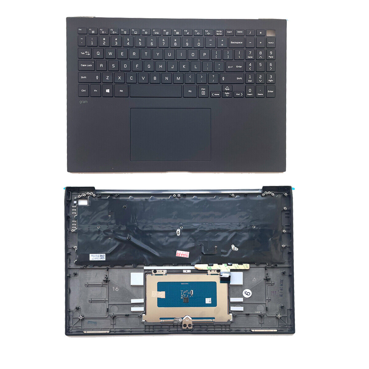 New  For LG Gram 16Z90P 16Z90P-G Palmrest TOUCHPAD Keyboard Top Case US