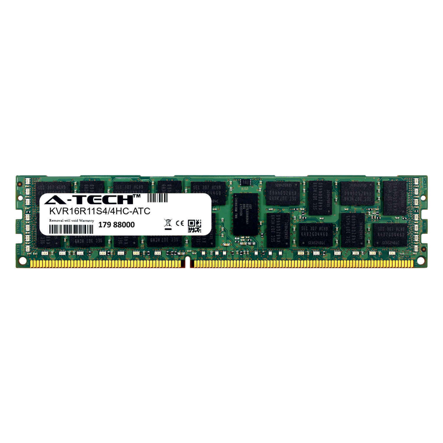 4GB DDR3 PC3-12800R RDIMM (Kingston KVR16R11S4/4HC Equivalent) Server Memory RAM
