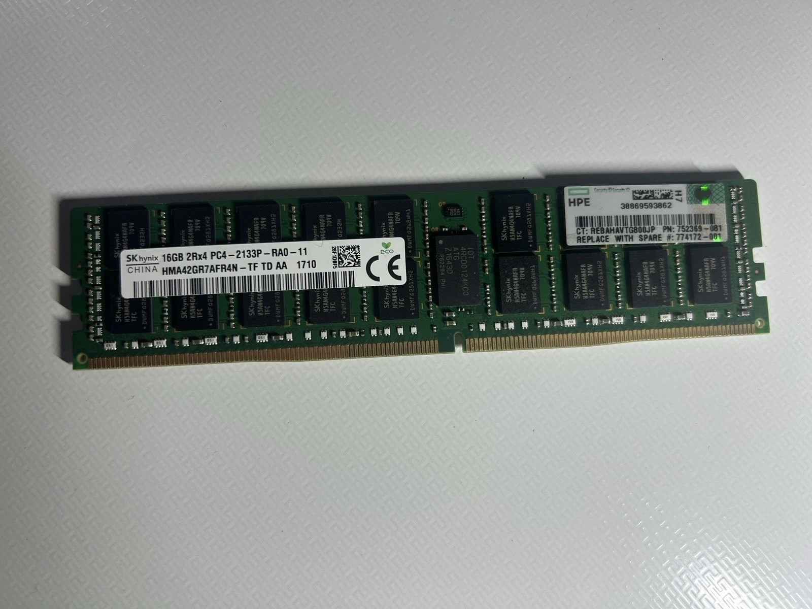 SK Hynix 16GB 2Rx4 PC4-2133P RAO-11 ECC RAM | HPE PN# 752369-081 #774172-001