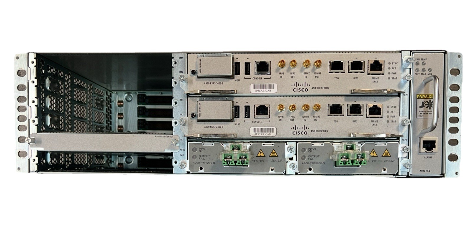 Cisco ASR-903 W/2xA900-RSP3C-400-S, Power And Fan