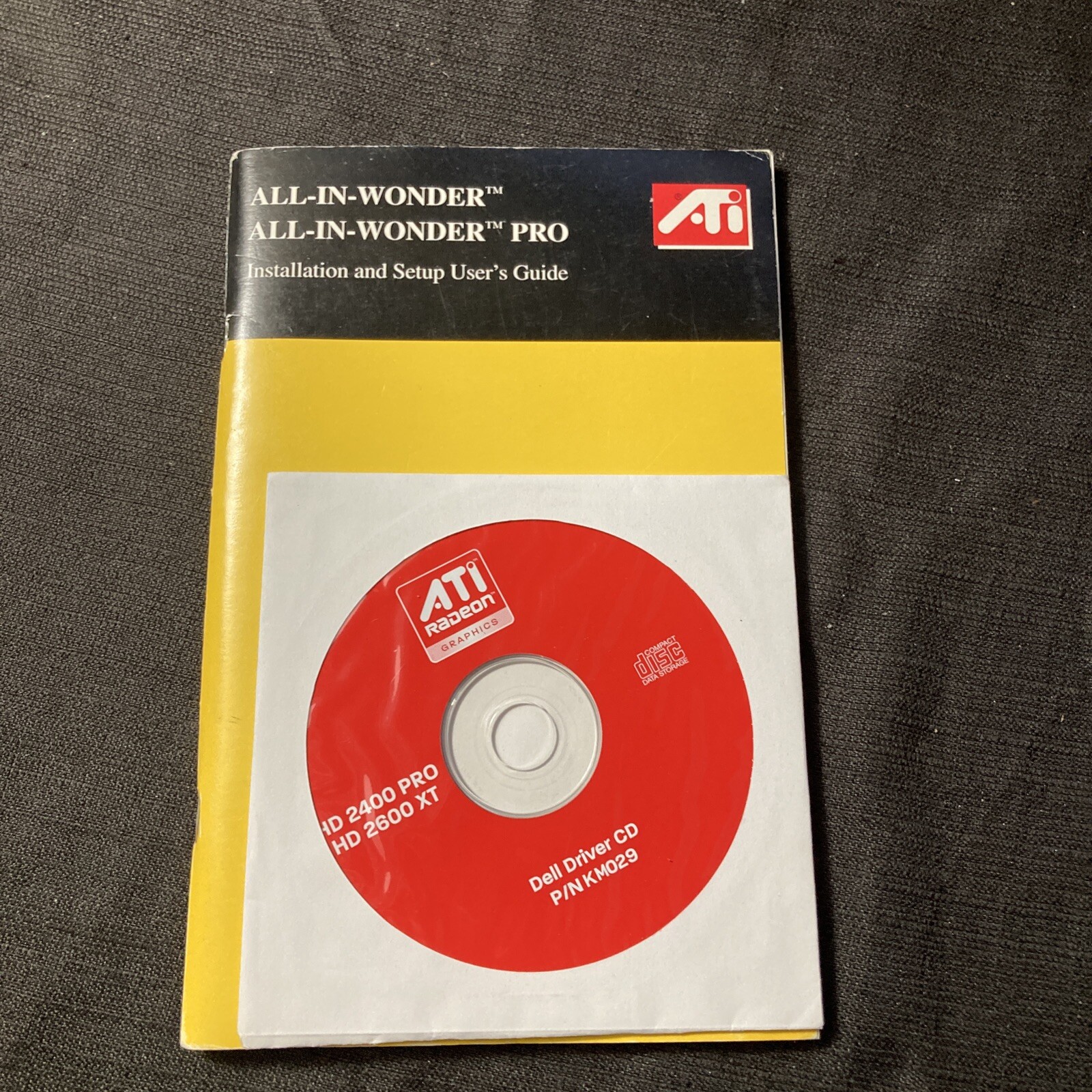 ATI All-In-Wonder Radeon 2400 Drivers & Booklet