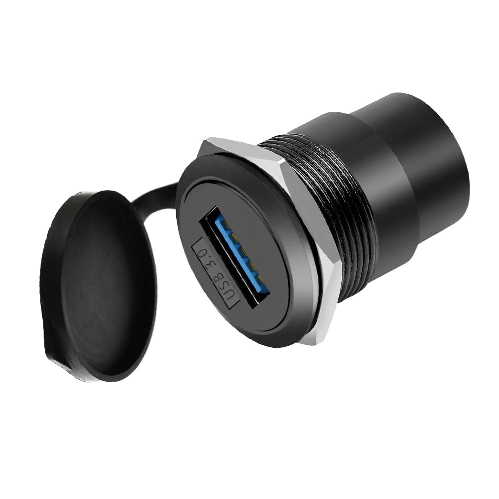 USB3.0 Female-To-Female Panel Mount Adapter - 5Gbps High-Speed Waterproof & Dust