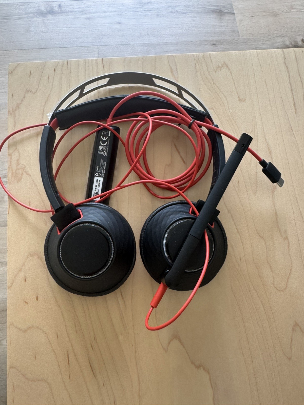 Plantronics Poly Black-wire 5200 Series C5220 USB C Stereo Headset 
