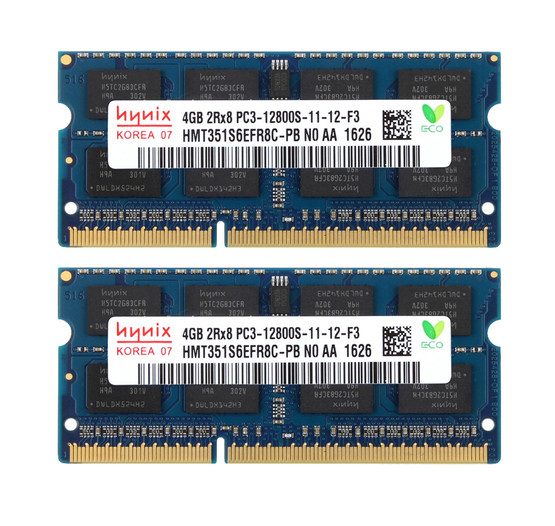 8GB 2X 4GB PC3-12800S DDR3-1600Mhz 204pin Notebook Sodimm  Memory RAM For Hynix