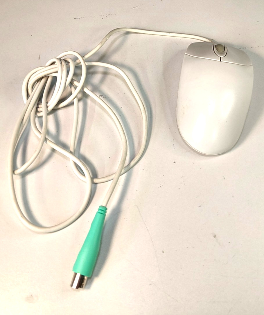 Vintage Logitech 2-Button Mechanical Trackball Mouse PS/2  M-S48 90s Retro