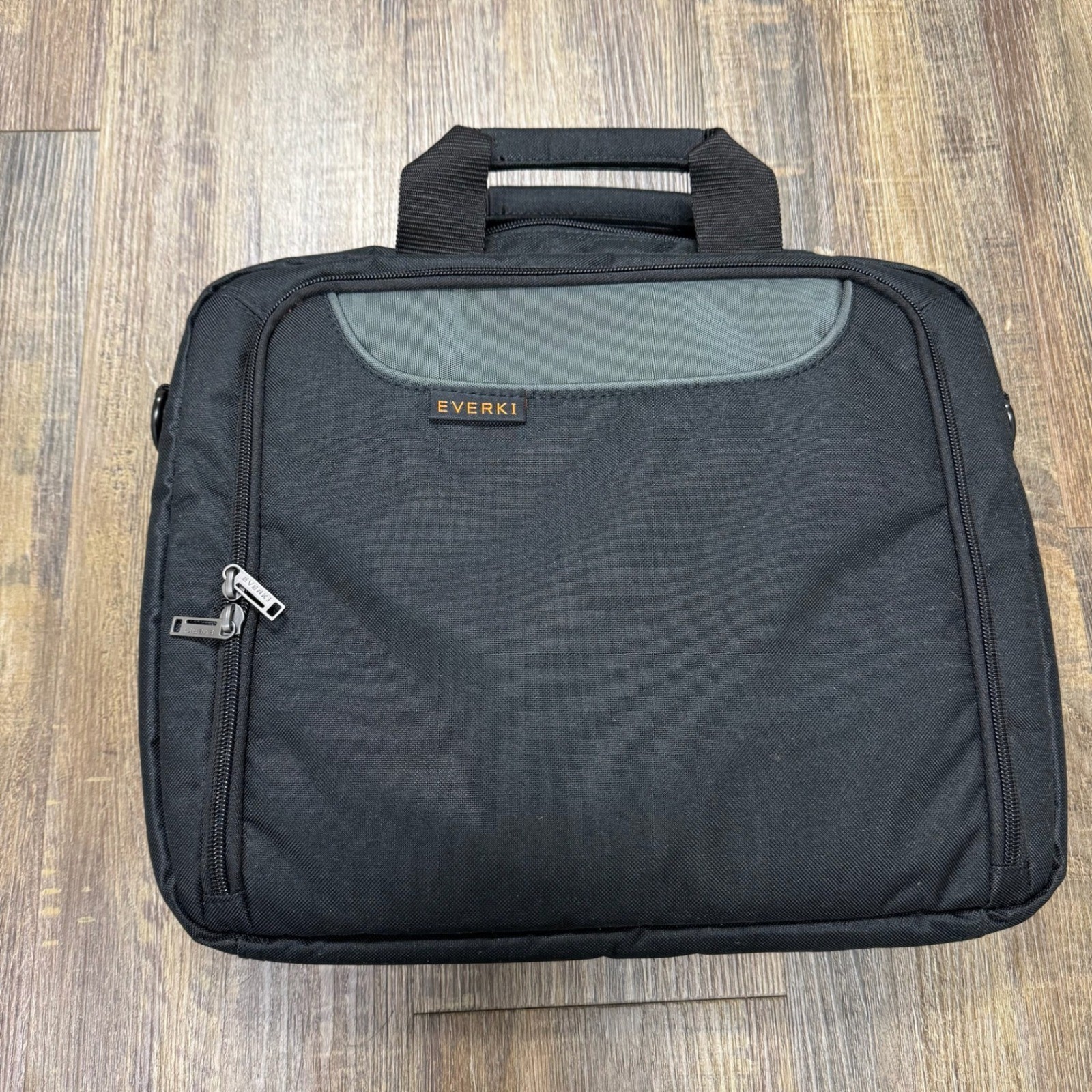 Everki Black Laptop Briefcase Professional Messenger Bag Orange Lining Padded