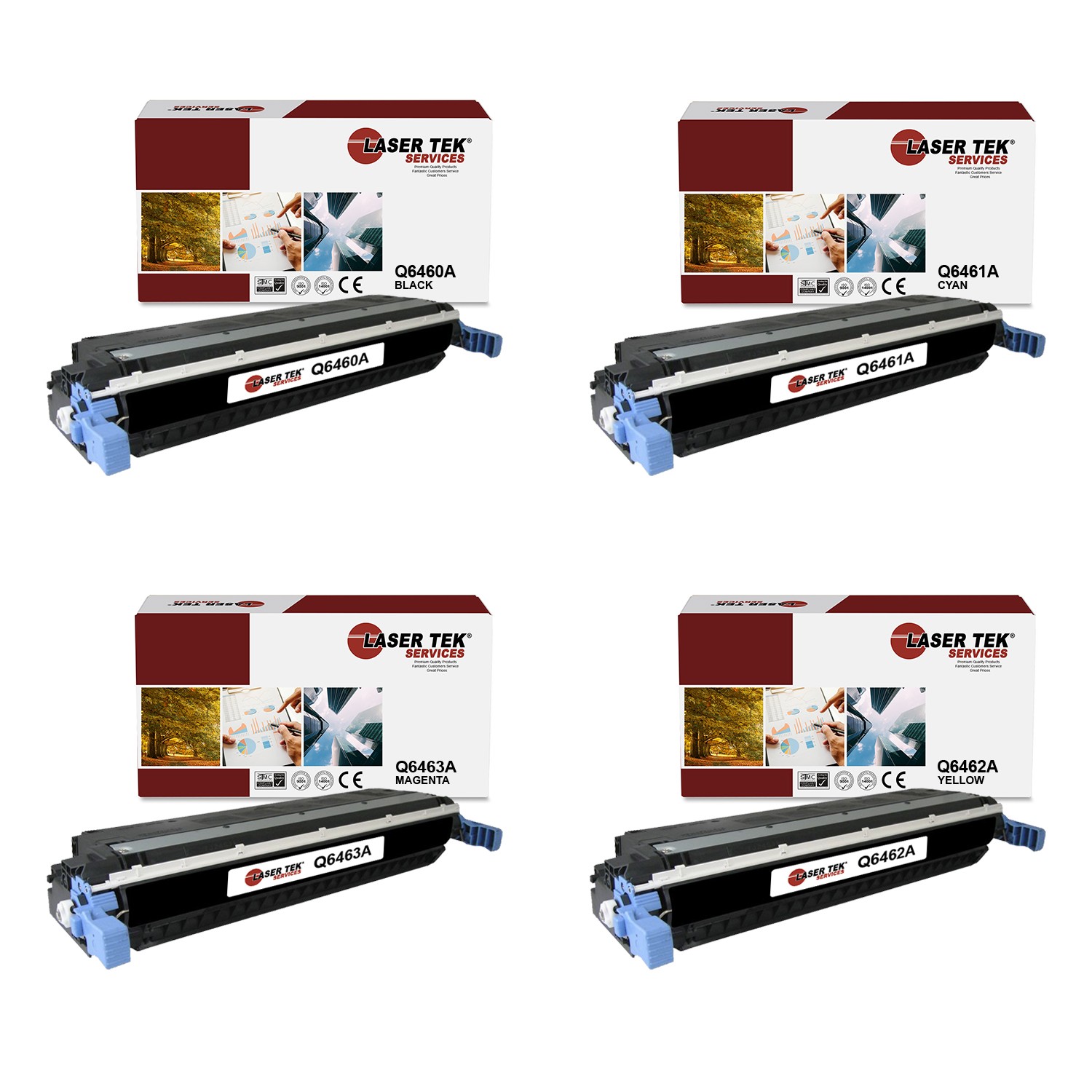 4Pk LTS 644A BCMY Compatible for HP LaserJet 4730 4730x MFP Toner Cartridge