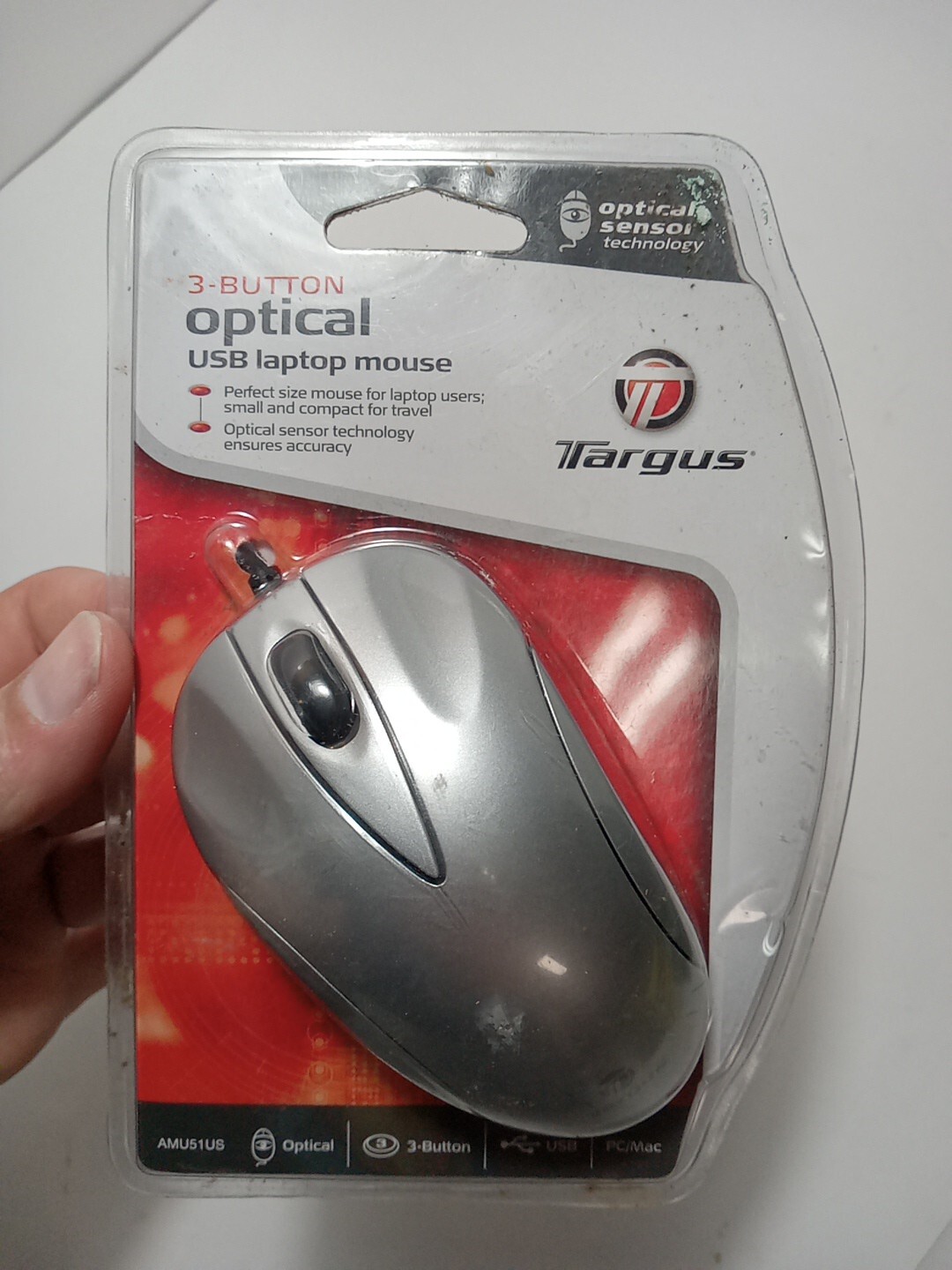 Targus 3-Button Optical USB Laptop Notebook Mouse NIP SEALED