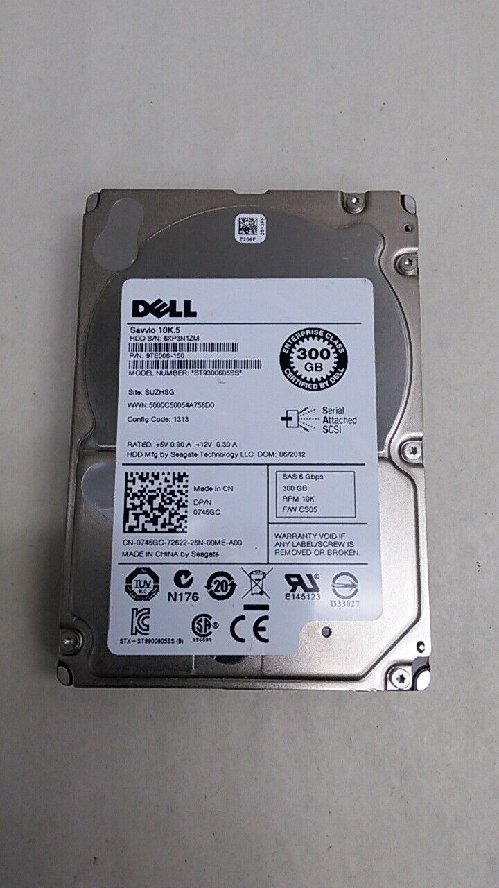 Seagate Dell ST9300605SS 300 GB SAS 2 2.5 in Enterprise Hard Drive