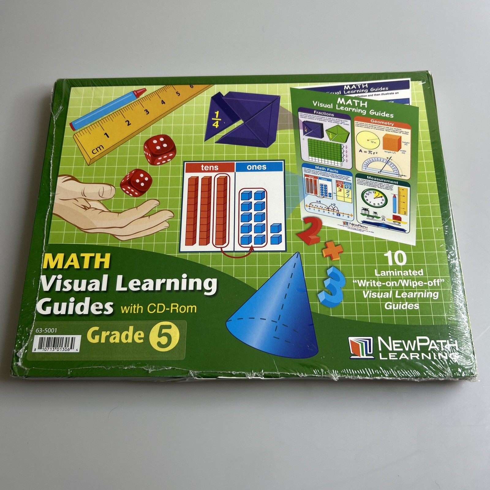New Path Learning 10 Piece Mastering Math Visual Learning Guides Set, Grade 5