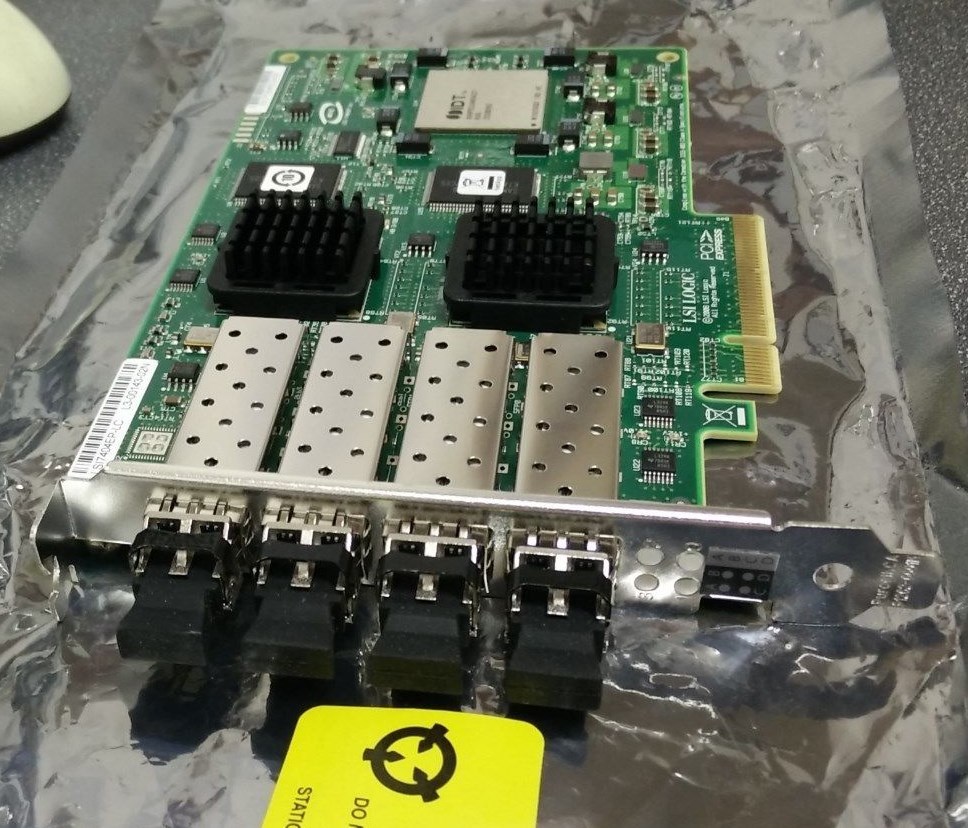 NetApp 111-00415 LSI LSI7404EP-LC 4Gbps PCIe 4-Channel HBA Card w/4x GBIC - NEW