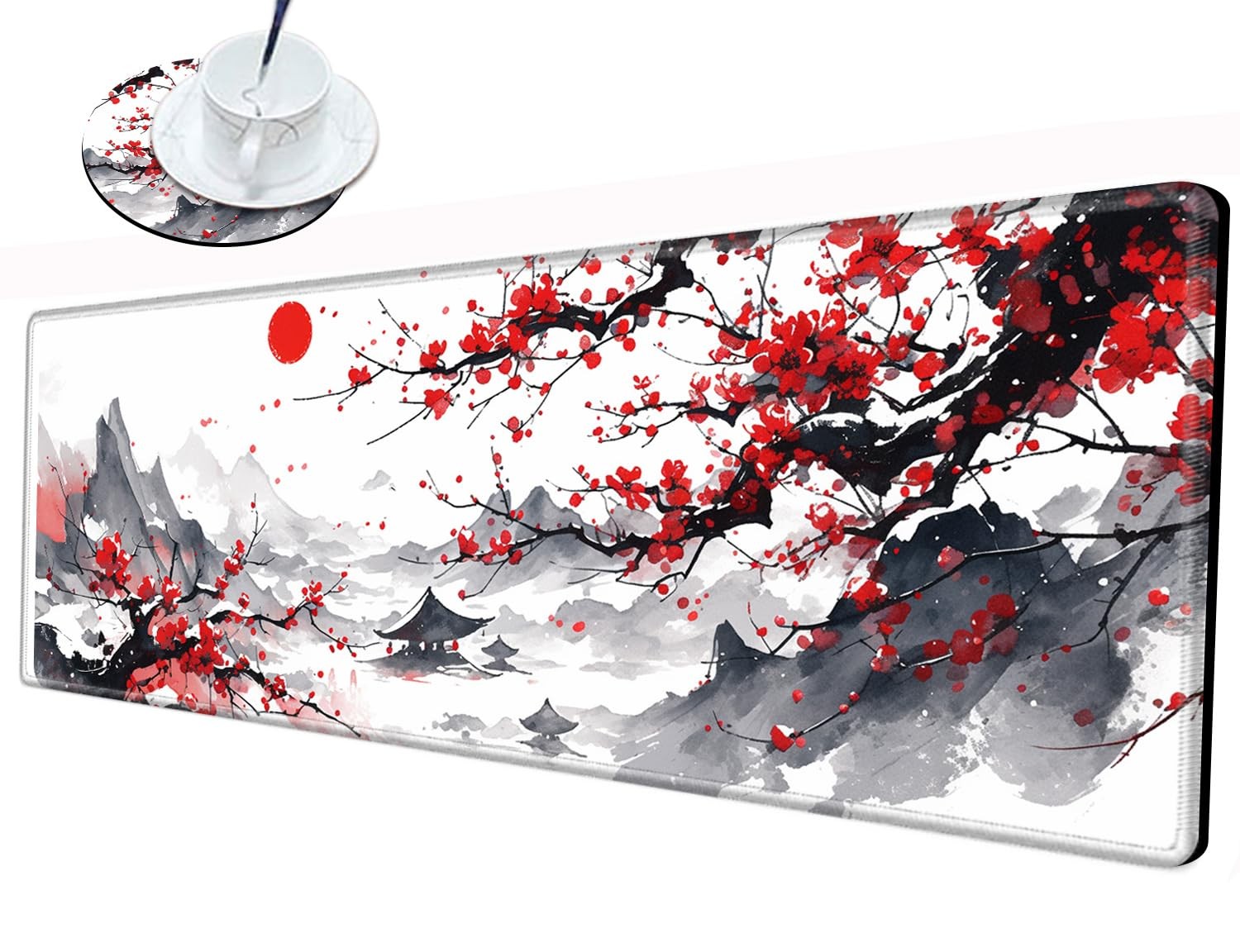 36x12 Inch Cherry Blossom Mouse Pad Sakura Japanese Desk Mat Gaming