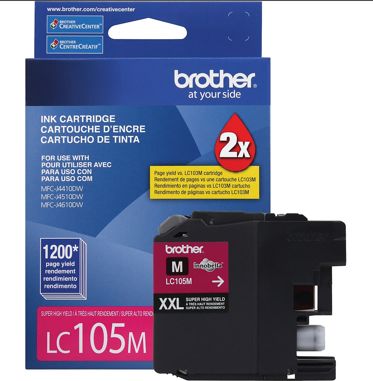 Brother Genuine LC105M XXL Super High Yield Magenta Ink Cartridge