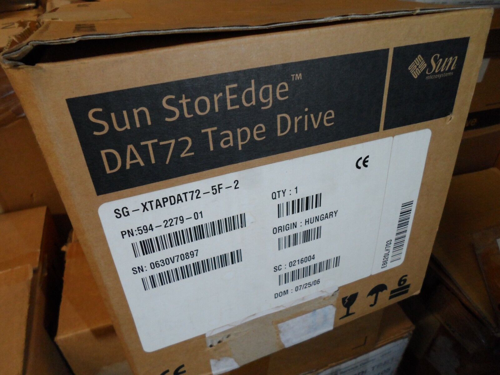 NEW #1 OPEN BOX SUN DAT72 Internal380-1324 SG-XTAPDAT72-5F-2 dds5 Tape Drive