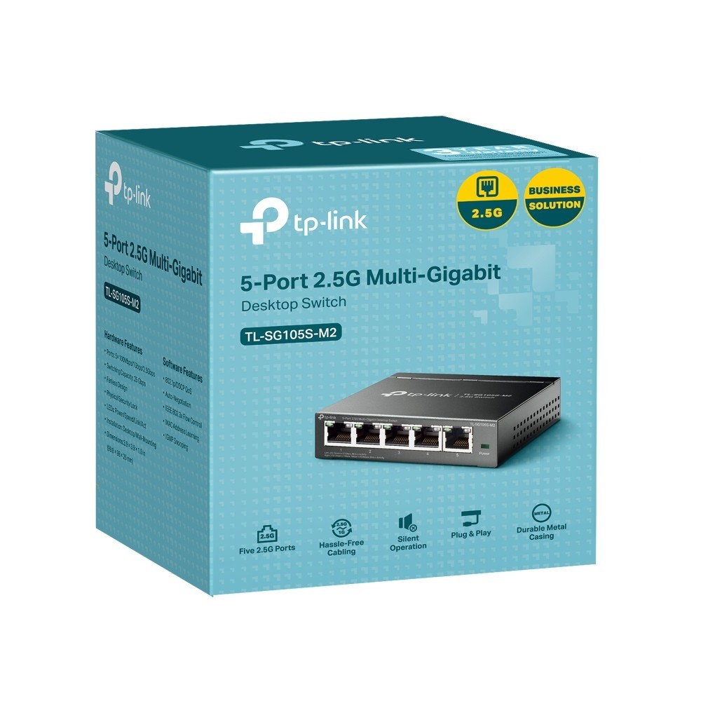 TP-Link TL-SG105S-M2 5-Port 2.5G Multi-Gigabit Switch (broken power inductor)