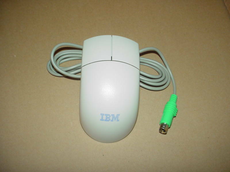 NEW GENUINE VINTAGE IBM MOUSE 2 BUTTON PS-2 PORT MODEL FRU # 10L6144