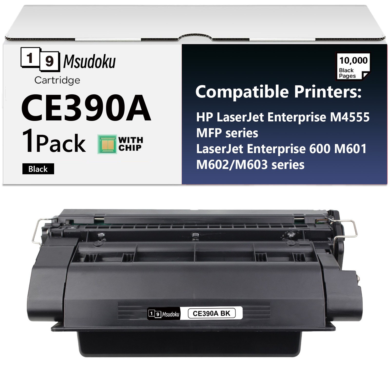 1 Pack CE390A Toner Cartridge BLACK For HP LaserJet Enterprise M4555 MFP series
