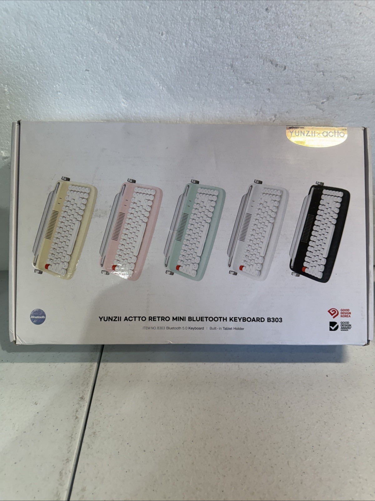 YUNZII x ACTTO B307 Retro Mini Bluetooth Keyboard QWERTY English