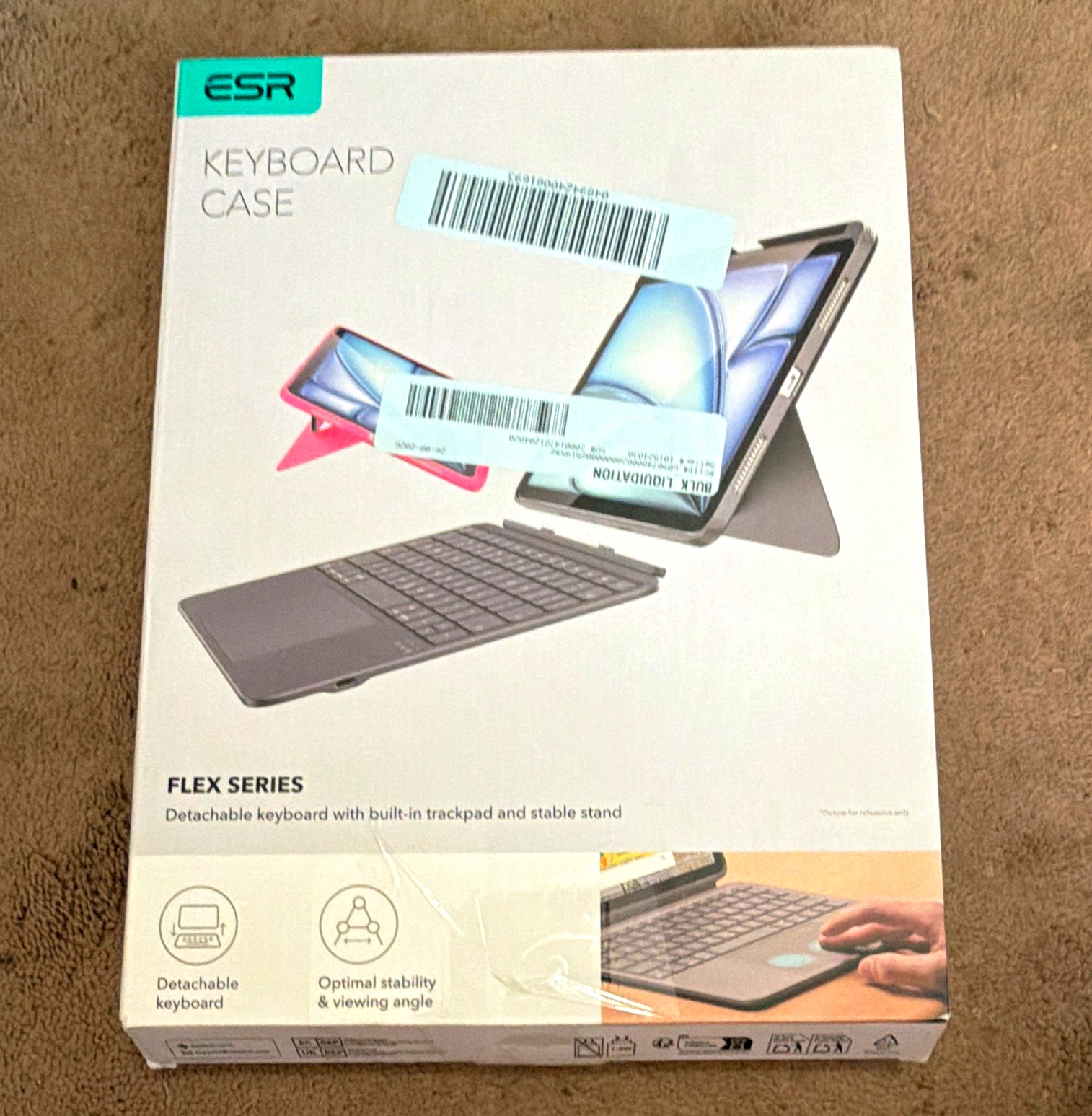 ESR Flex Series Keyboard Folio Case Detachable Keyboard Trackpad Stand Pink
