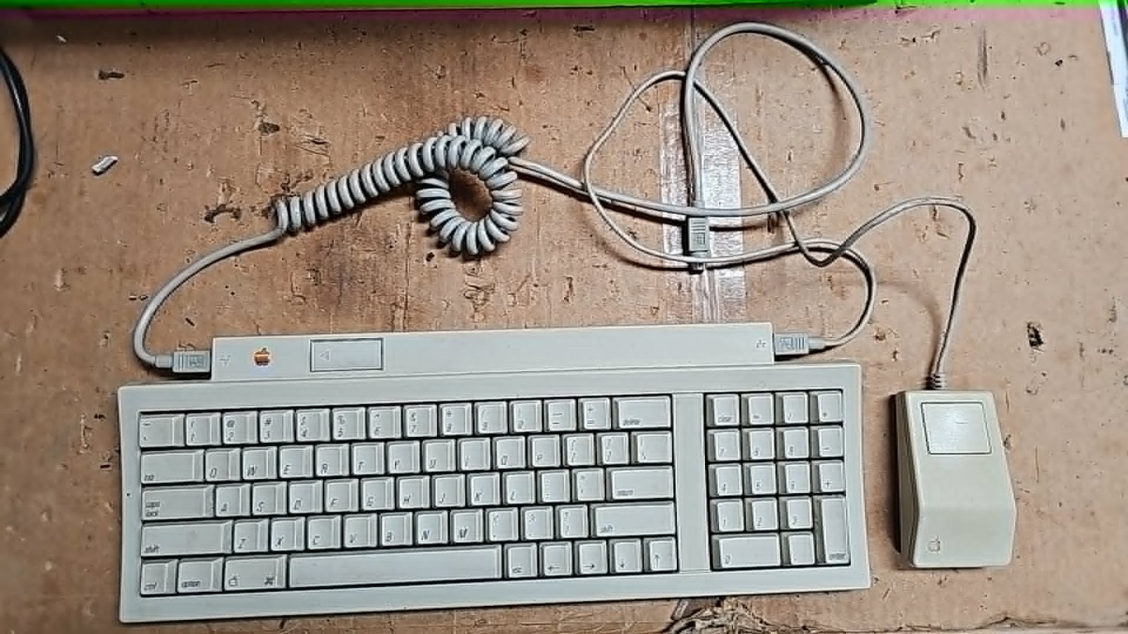 Retro Vintage Apple Keyboard II M0487 + G5431 ADB Mouse Macintosh Tested Working