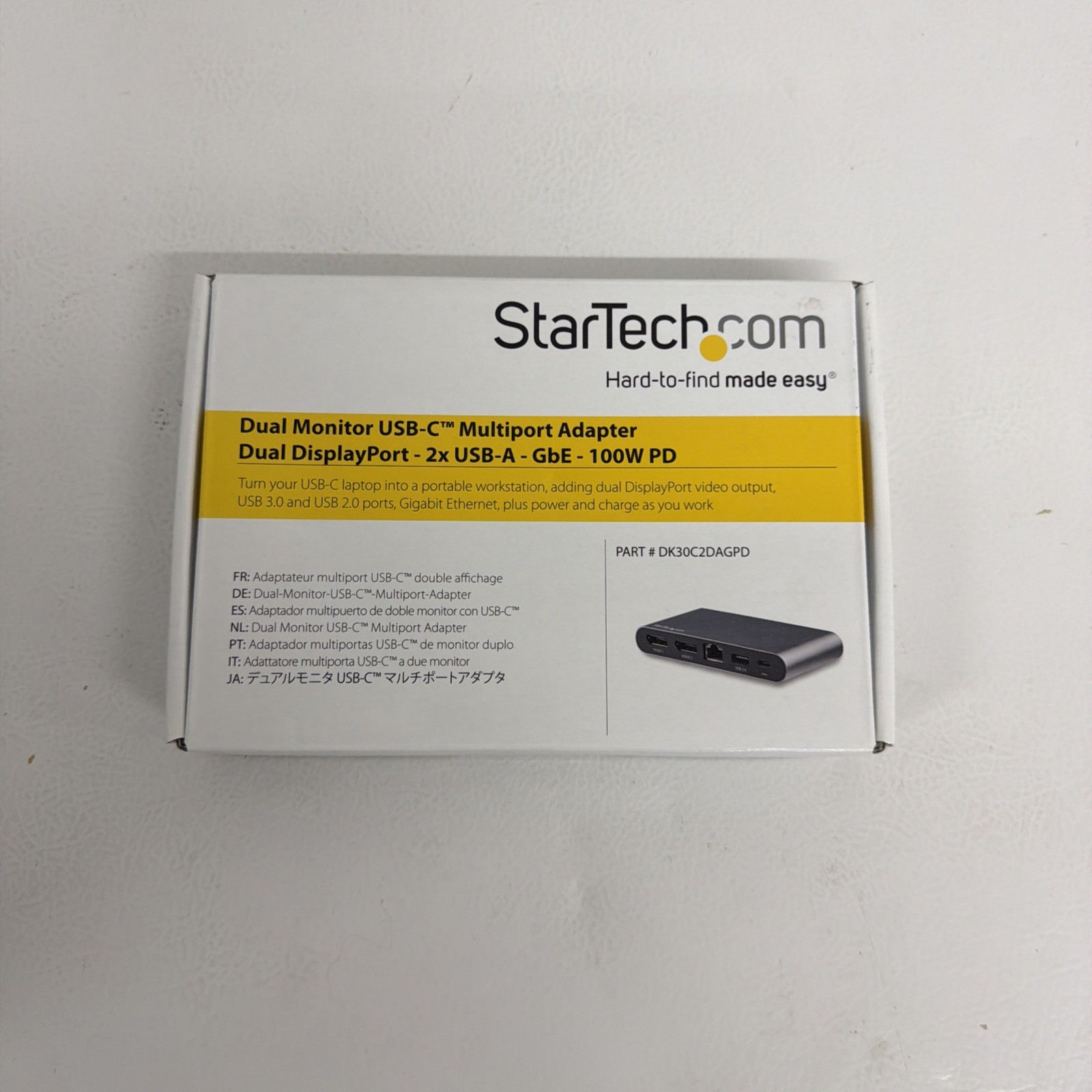 Startech.com/Dual Monitor USB-C Multiport Adapter/Dual HDMI/PART #DK30C2HAGPD