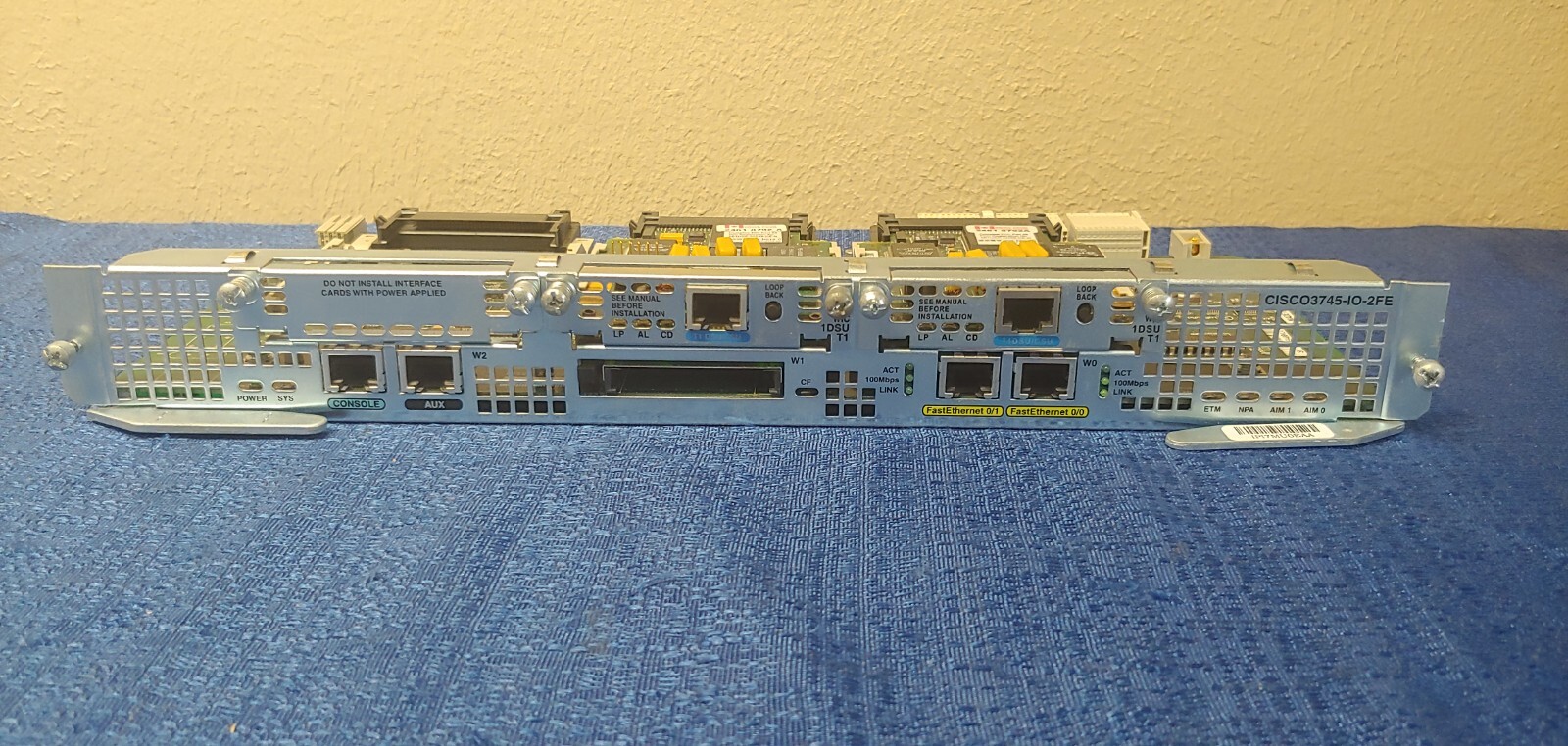 Cisco CISCO3745-IO-2FE Controller w/ WIC 1DSU T1 (x2)