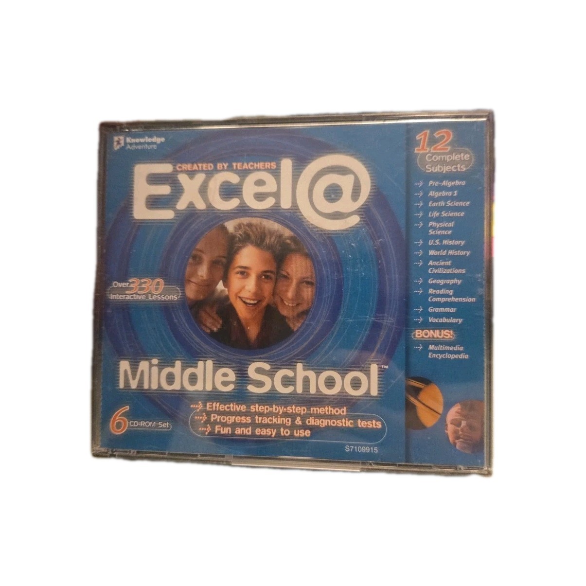 Excel @ Middle School (6 Disc CD-Rom PC Set, 2000, Knowledge Adventure)