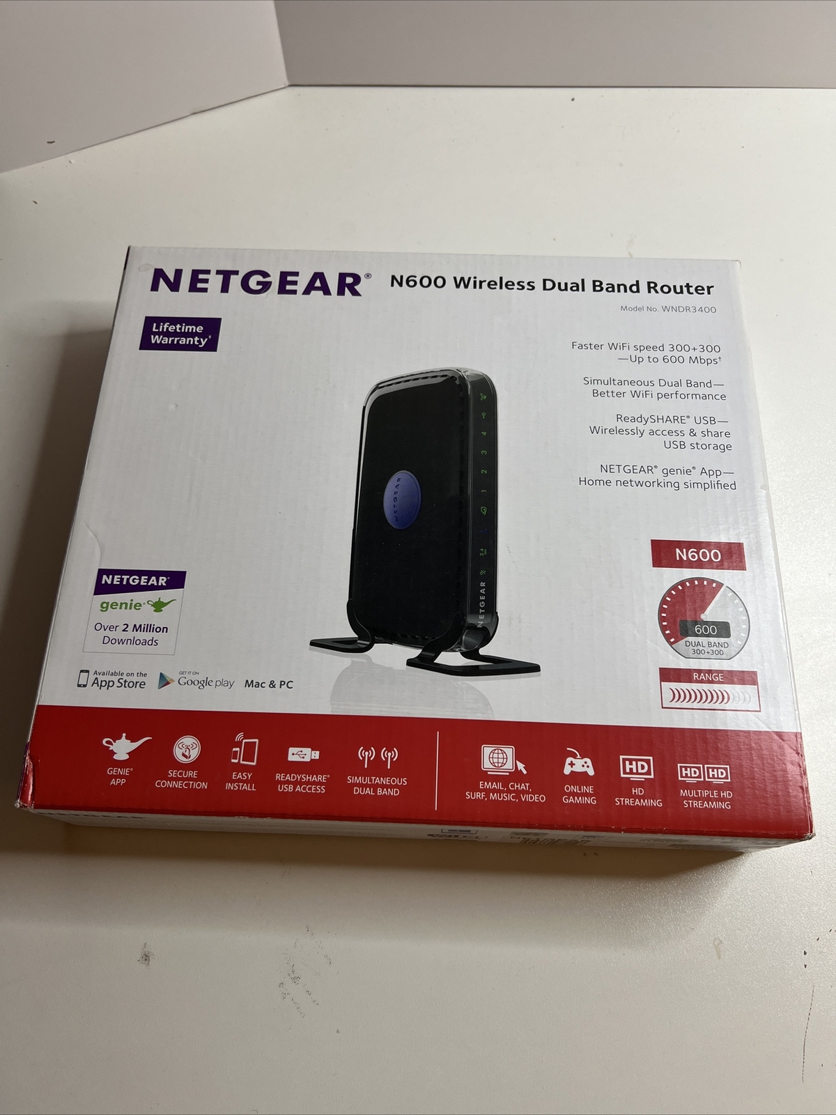 NETGEAR N600 Wireless Dual Band Router Model WNDR3400V3