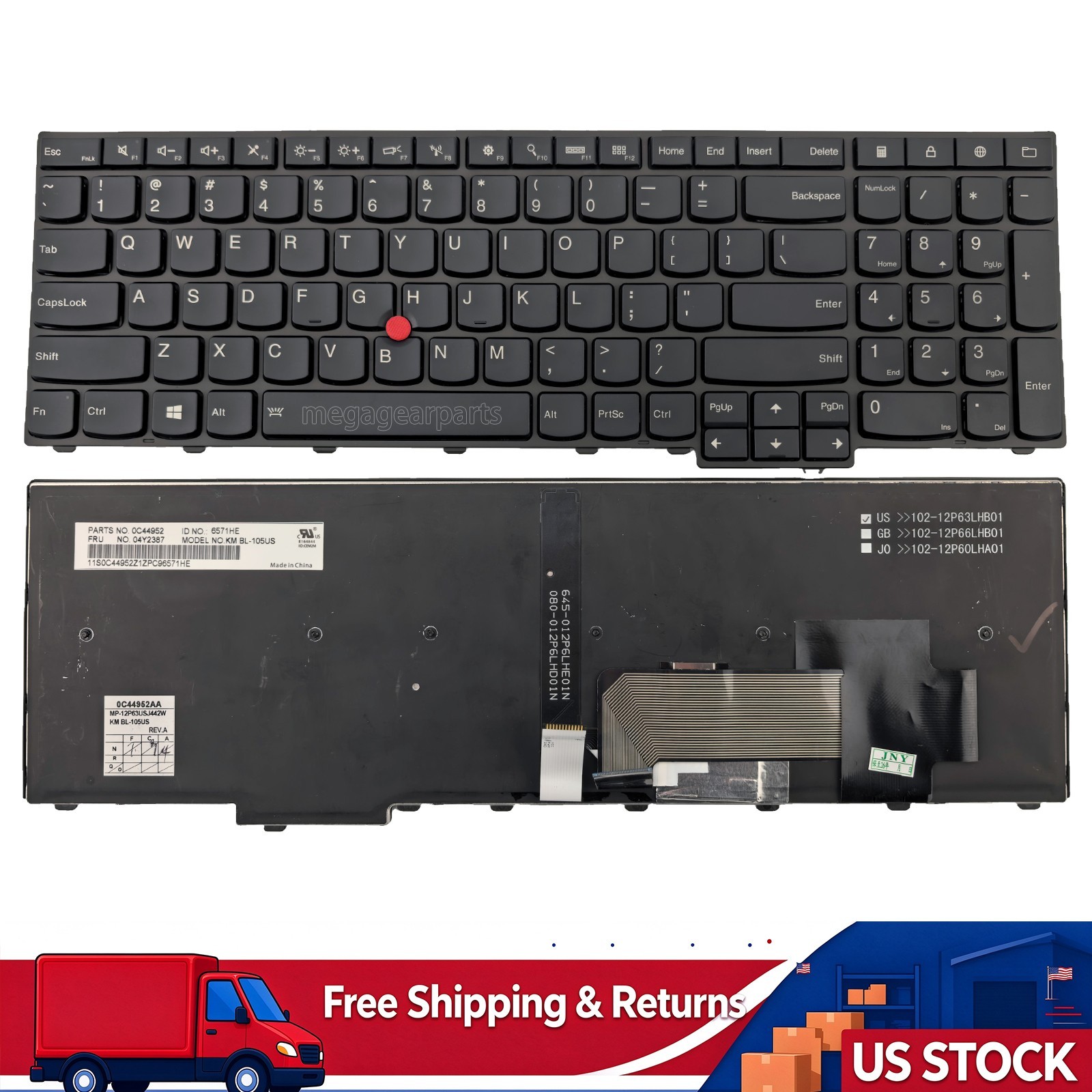 Genuine US Backlit Keyboard for ThinkPad E531 E540 T540p T550 T560 W540 W541 P50