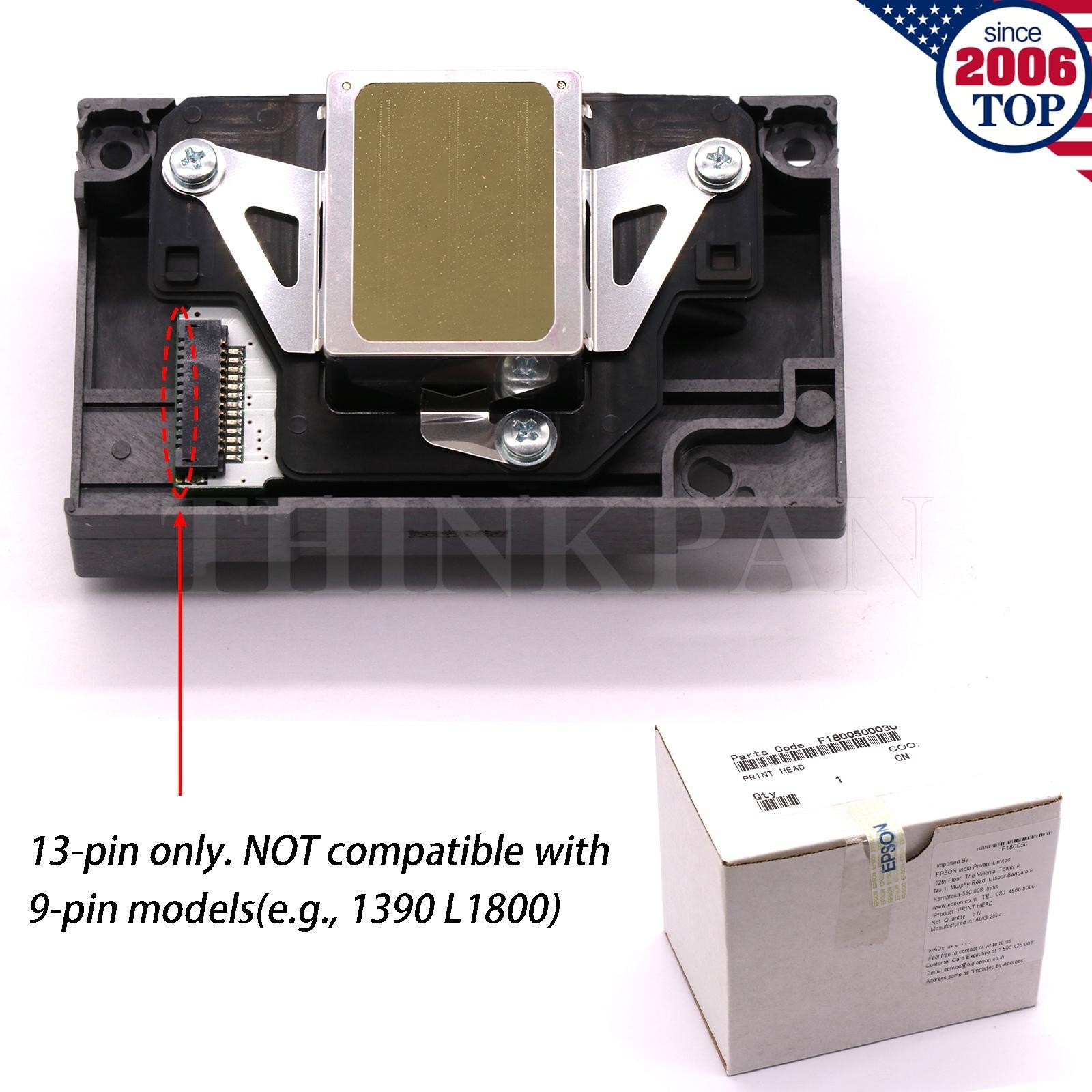 Genuine EPSON Printhead for EPSON R280 R290 R330 L800 L801 L805 P/N: F180050 US